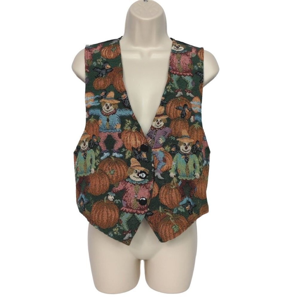 Facets by Mirrors Halloween Tapestry Vest Small